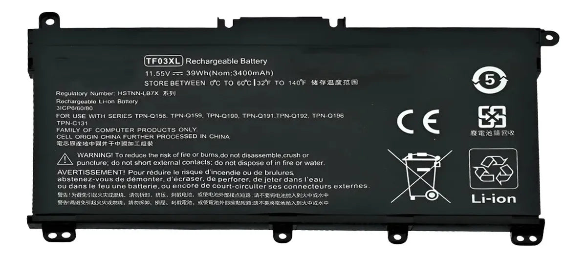 Bateria compatible con HP 15-CD005LA Mod. TF03XL