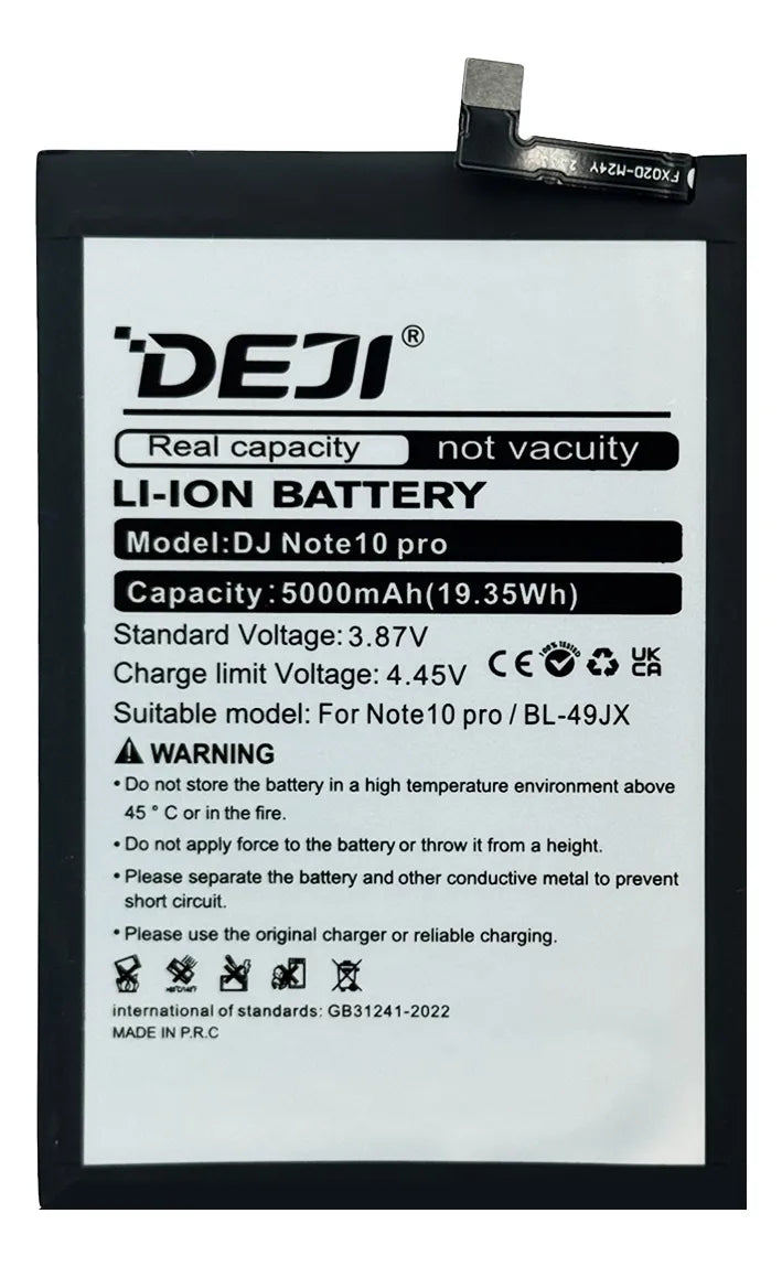 Bateria compatible con Infinix Note 10 Pro BL-49JX Deji