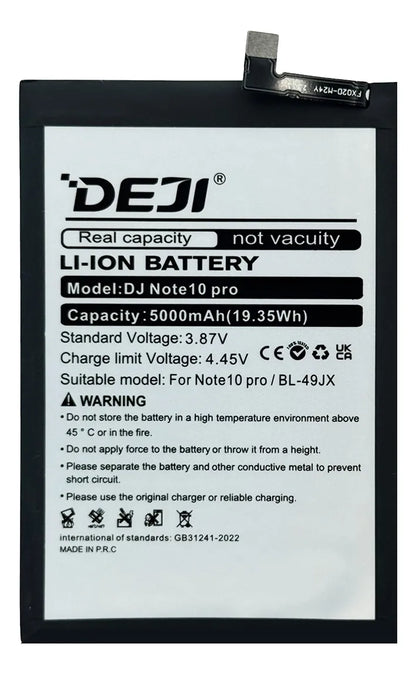 Bateria compatible con Infinix Note 10 Pro BL-49JX Deji