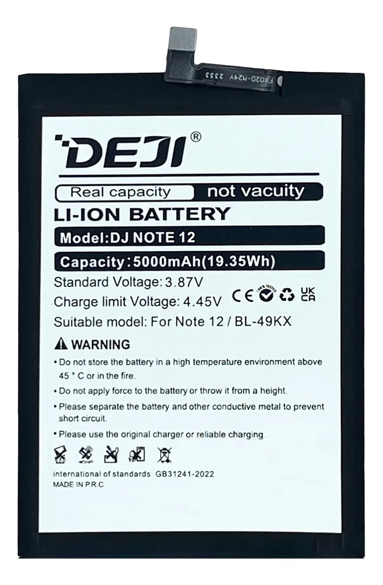 Bateria compatible con Infinix Note 12 BL-49KX X663C Deji