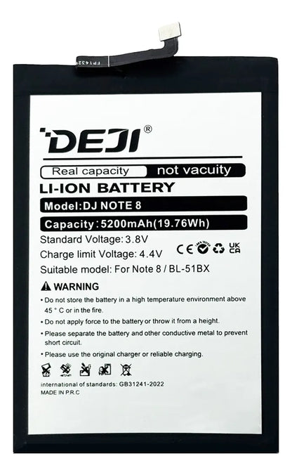 Bateria compatible con Infinix Note 8 BL-51BX 5200mah Deji