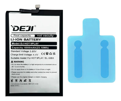 Bateria compatible con Infinix Hot 9 Play BL-58BX 6000mah