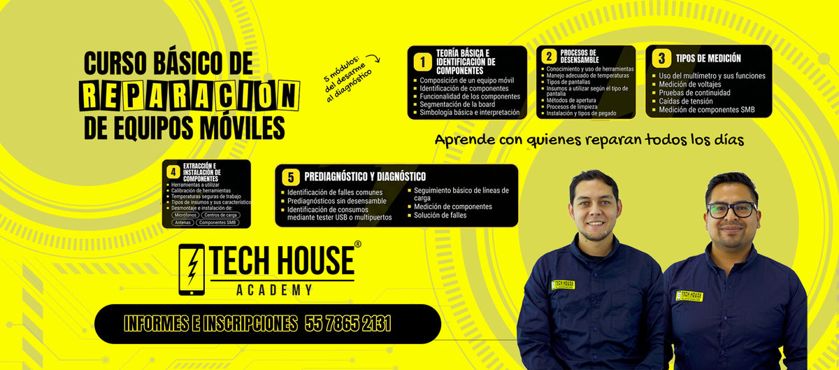Curso básico de reparación de equipos móviles Tech House