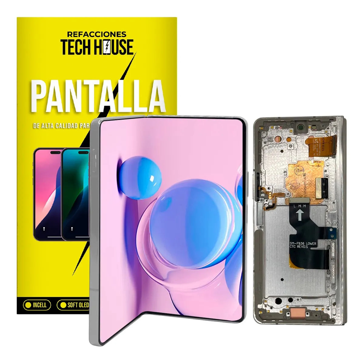 Pantalla compatible con Samsung Z Fold 4 5G con Marco (USA Version)