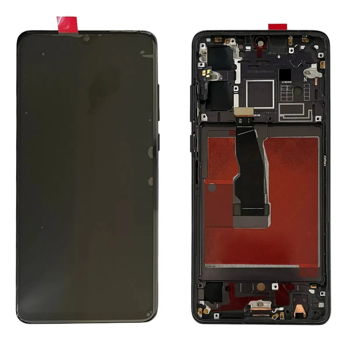 Pantalla con Marco compatible con Huawei P30 ELE-L04 OLED