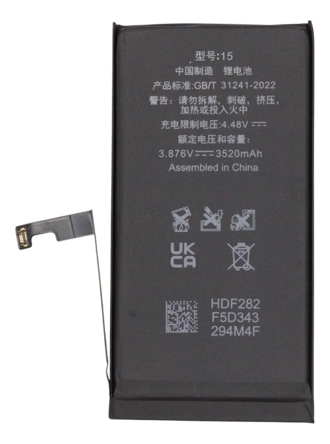 Batería compatible con iPhone 15 Deji (Capacidad Extendida)
