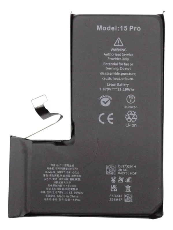 Batería compatible con iPhone 15 Pro (Capacidad Extensa) Deji
