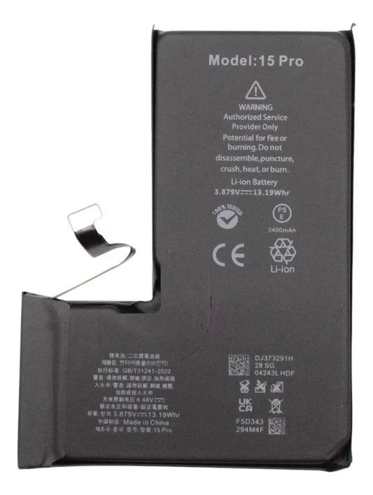 Batería compatible con iPhone 15 Pro (Capacidad Extensa) Deji