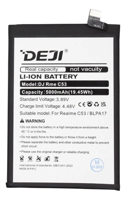 Batería compatible con Realme C53 Deji