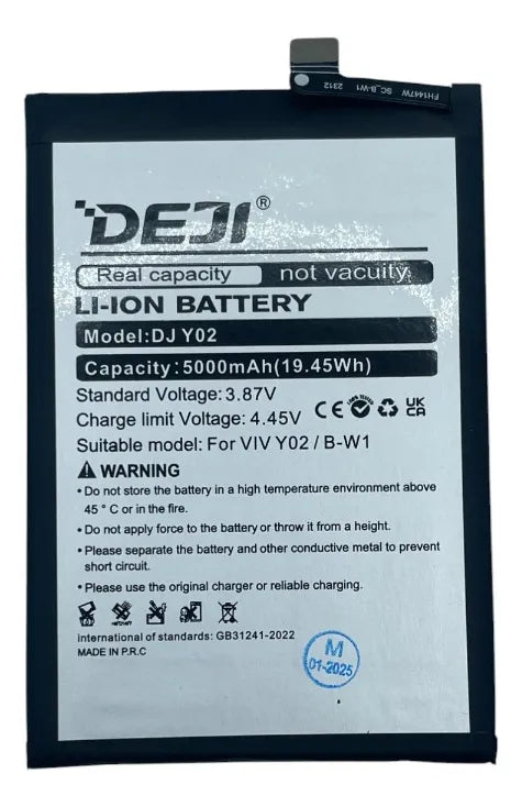 Batería compatible con Vivo Y02 B-W1 Deji