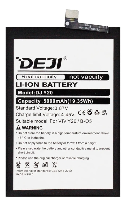 Batería compatible con Vivo Y20 B-05 Deji