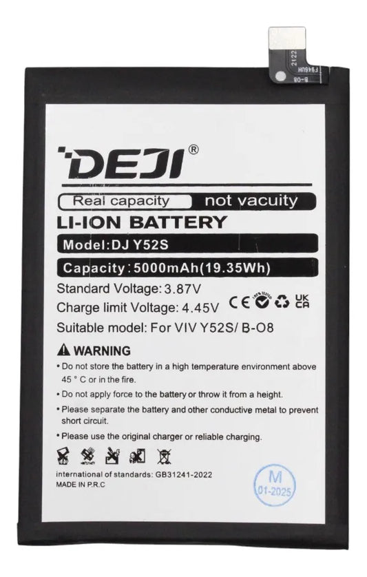 Batería compatible con Vivo Y52S B-08 Deji
