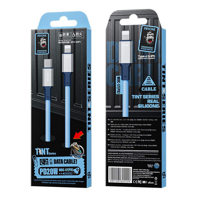 Cable de Datos de Silicona PD 20W Wekome Tint II