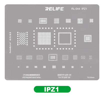 Stencil 0.12mm Compatible Ip6/6p-a8 Cpu Relife Rl-044 Ipz1