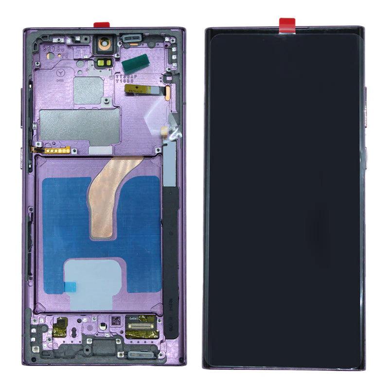 Pantalla con Marco compatible con Samsung S22 Ultra 5G Oled