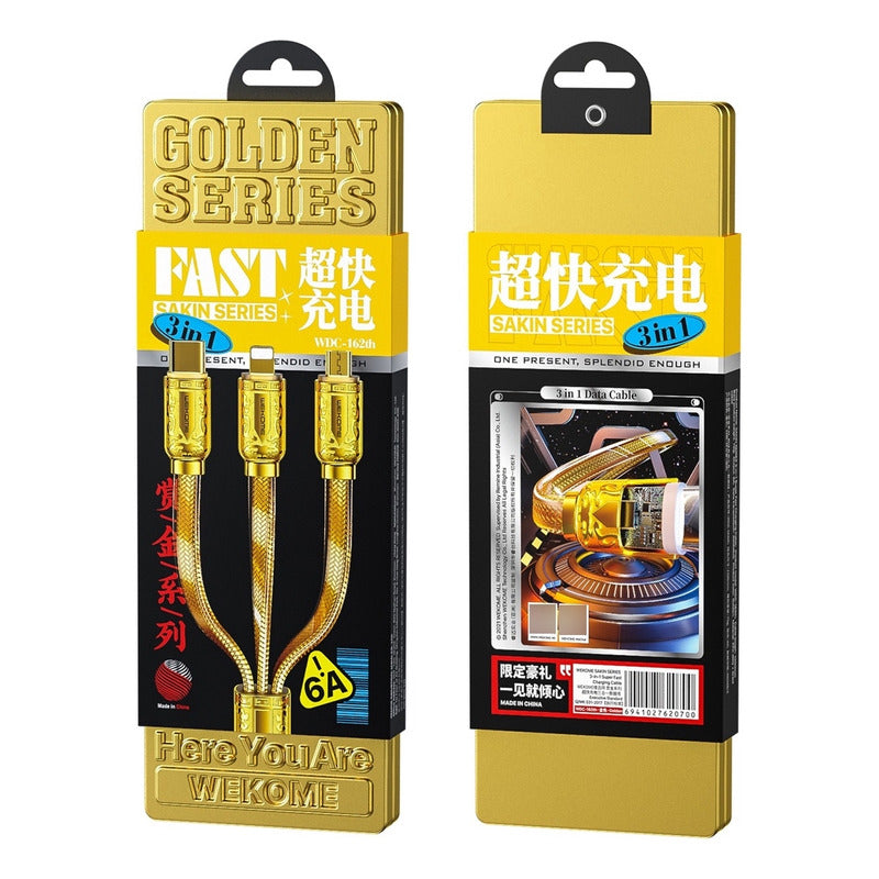 Cable Dorado 6A (3 en 1) WDC-162TH