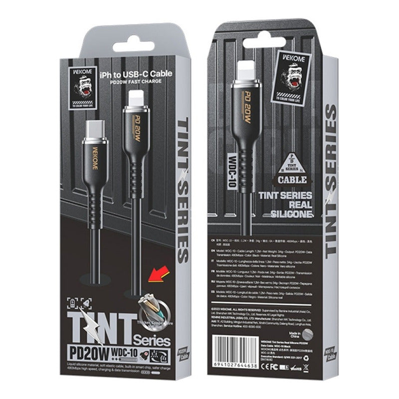 Cable de Carga Rápida Wekome Tint Series PD20 1m