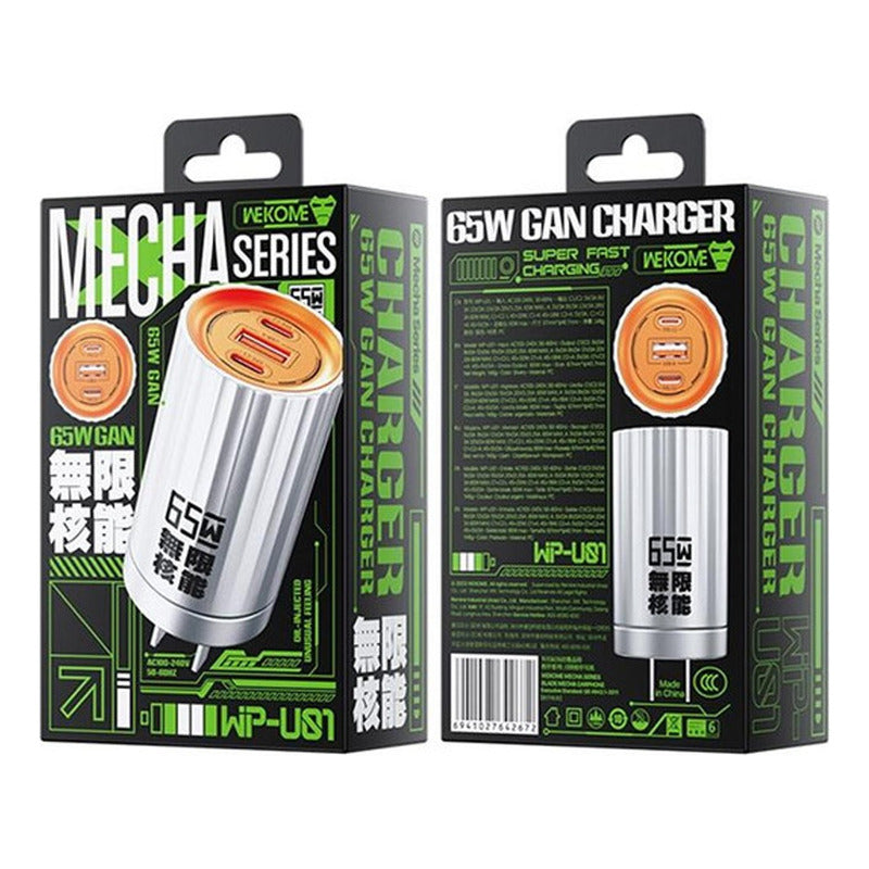 Cargador de 65W Gan Barra de Energía Cargador de Macbook