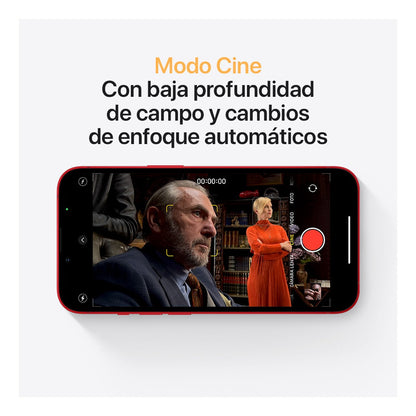 Imagen visual del modo cine incluido en el Apple iPhone 13 (256 Gb) - (product)red. 
