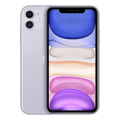 Imagen del Apple iPhone 11 (256 Gb) - Morado con mas diseños del mismo Iphone en colores diferentes detras de el.  