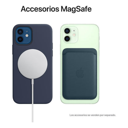 Accesorios compatibles con el Apple iPhone 12 (256 Gb) - Morado, incluyendo funda protectora y tarjetero magnético.