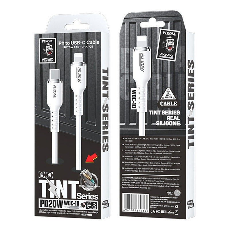 Cable de Carga Rápida Wekome Tint Series PD20 1m