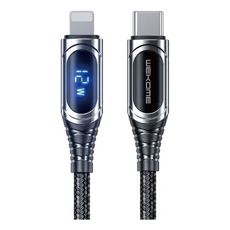 Cable de Carga Rápida con Pantalla Digital Wekome Sakin PD 20W