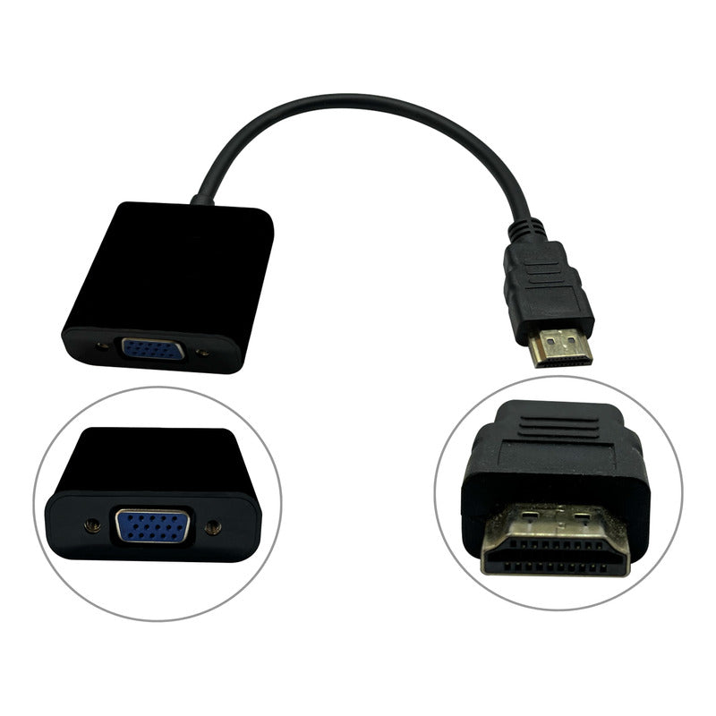 Cable Adaptador Convertidor De Video Hdmi A Vga