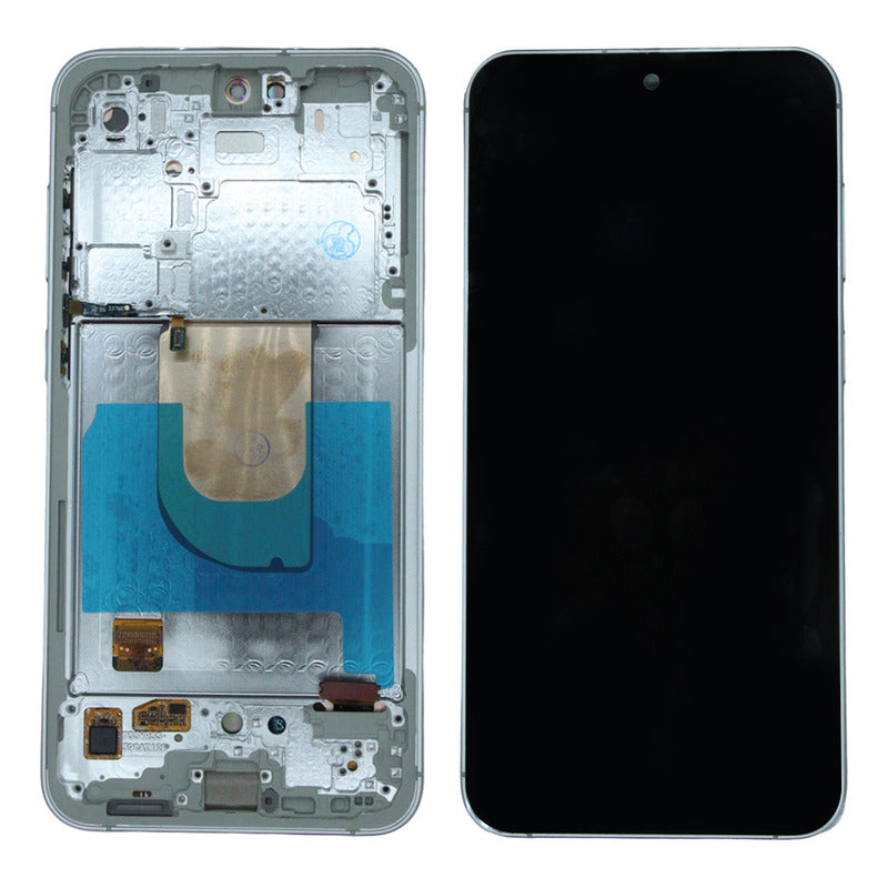 Vista de la pantalla apagada y posterior de las conexiones