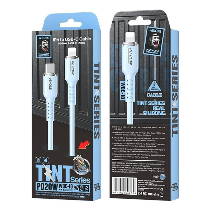 Cable de Carga Rápida Wekome Tint Series PD20 1m