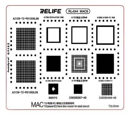 Stencil 0.12mm  Mact2/fuente De Alimentacion/ec Relife Mac6