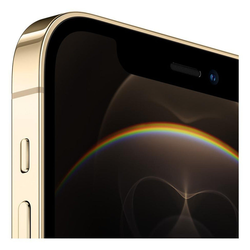 Zoom en la cámara frontal TrueDepth del iPhone 12 Pro (256 GB) - Oro, integrada en el notch.