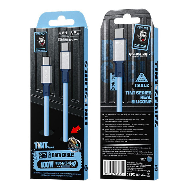 Cable de Datos de Silicona 100W Wekome Tint II