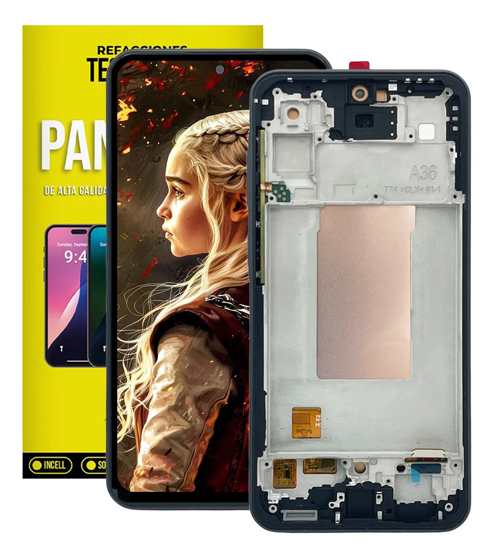 Pantalla compatible con Samsung A36 SM-A366E con Marco