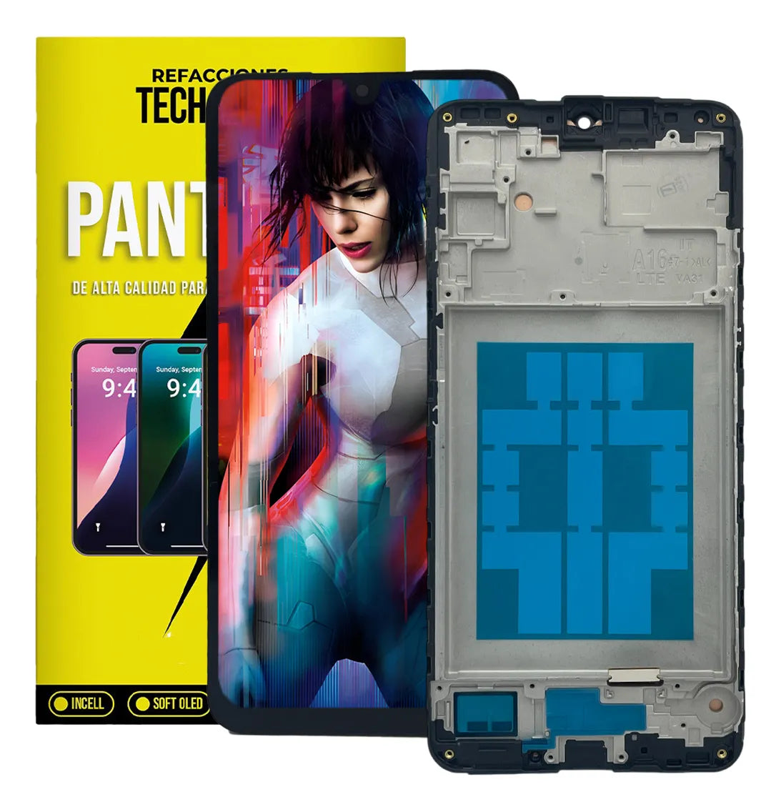 Pantalla compatible con Samsung Galaxy A16 con Marco