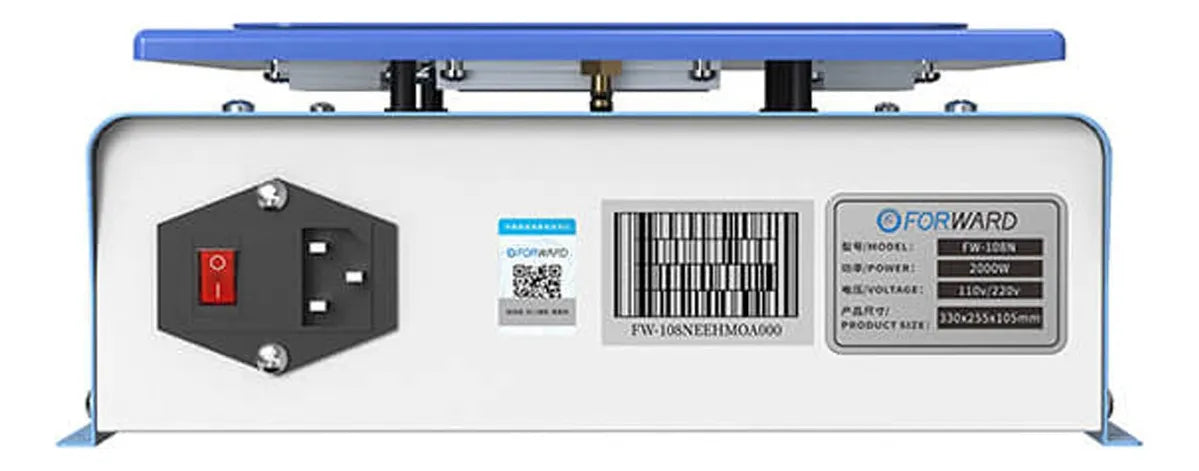 Plancha de calor Separador Glass FW-108N Forward 15" pulgadas