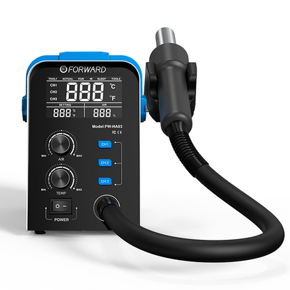 Estación de soldadora de viento helicoidal con control preciso de temperatura FW-HA03