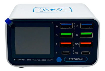 Cargador Rápido Inteligente Multipuerto FW-P01 Forward Azul