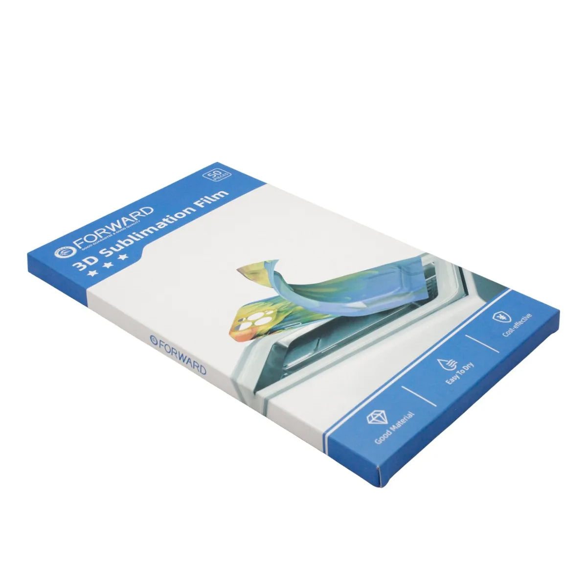 Paquete 50 piezas de Micas de Hidrogel Forward – Sublimación 3D (3 Estrellas)