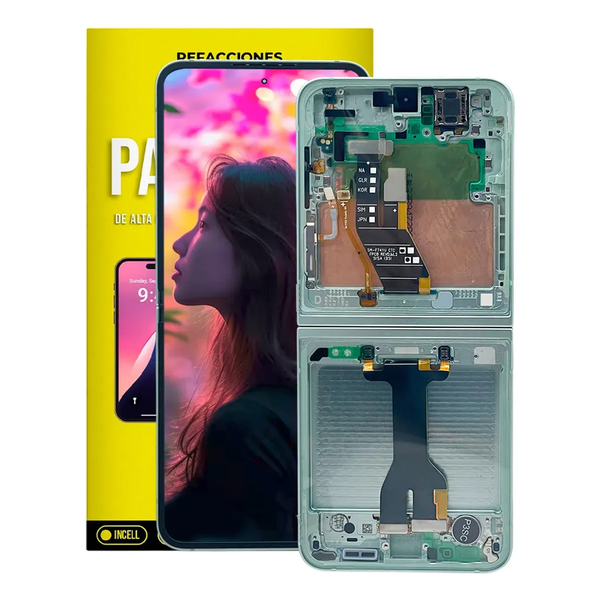 Pantalla Interna con Marco AMOLED compatible con Samsung Galaxy Z Flip 6