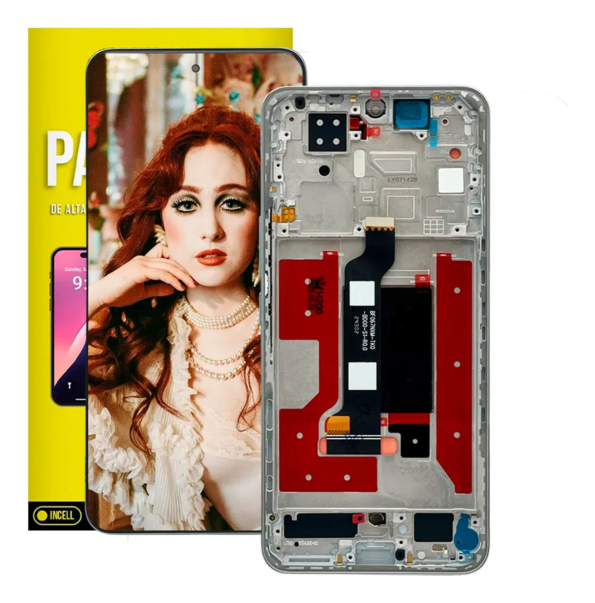 Pantalla compatible con Honor 200 ELI-AN00 con Marco (Amoled)