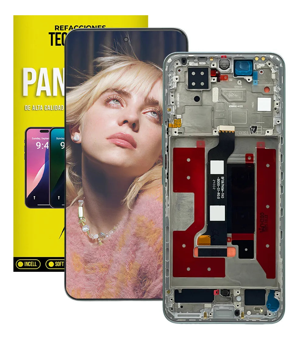 Pantalla compatible con Honor 200 ELI-AN00 con Marco (Amoled)