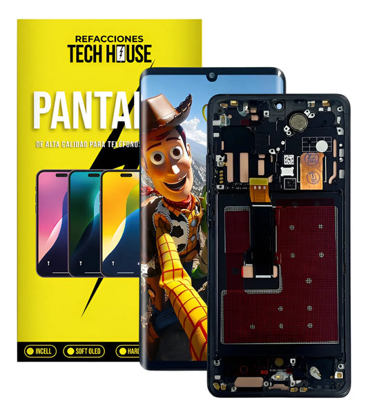 Pantalla con Marco compatible con Huawei P30 Pro VOG-l29 Oled
