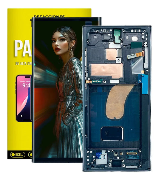 Pantalla compatible con Samsung S23 Ultra S918B con Marco - Oled