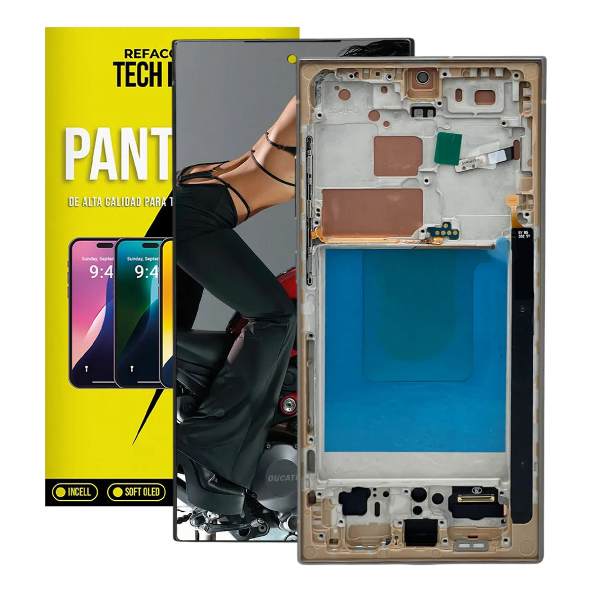 Pantalla con Marco compatible con Samsung S24 Ultra