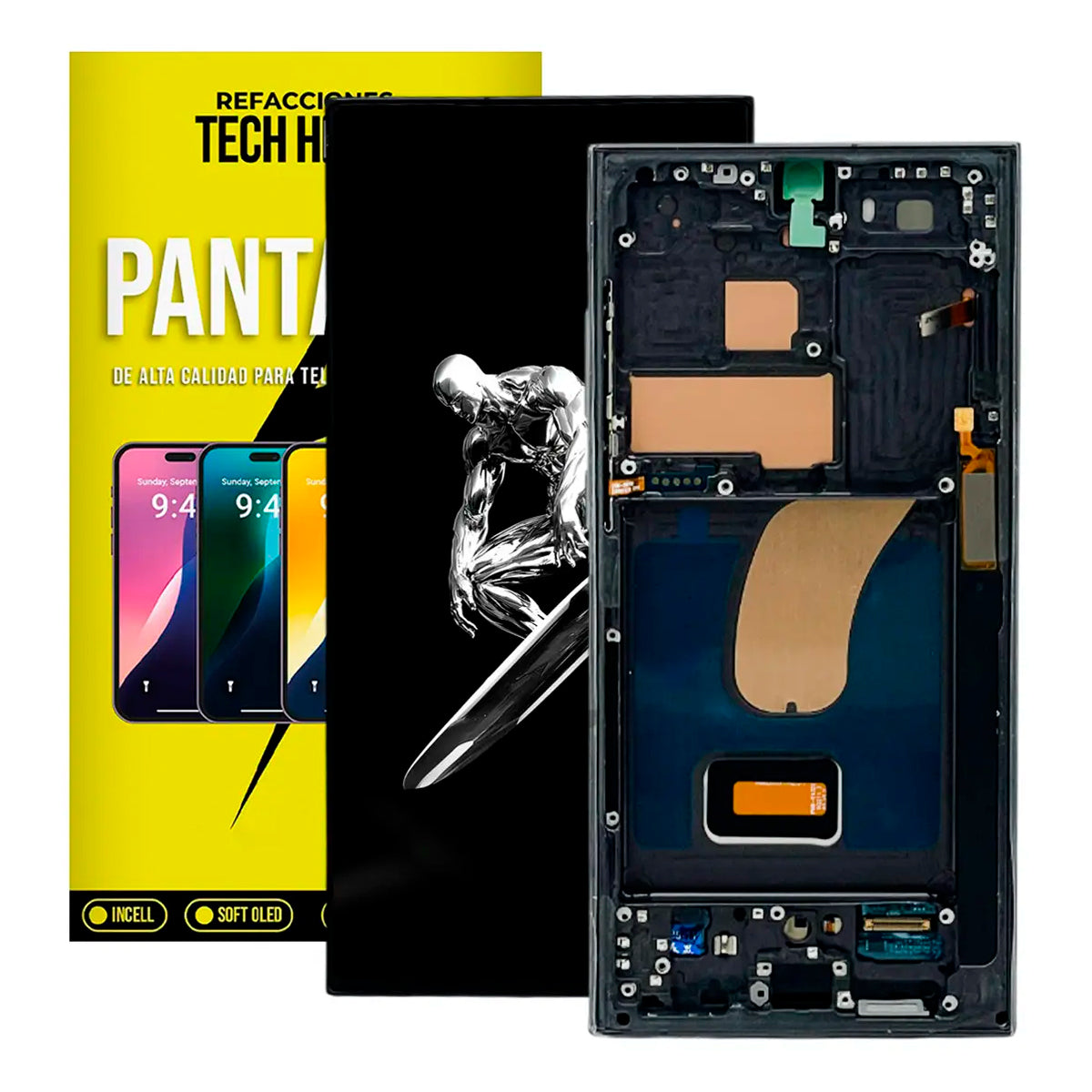 Pantalla OLED con Marco compatible con Samsung Galaxy S23 Ultra 4G (S918)