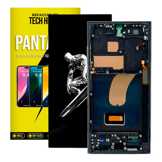 Pantalla OLED con Marco compatible con Samsung Galaxy S23 Ultra 4G (S918)