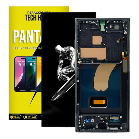 Pantalla OLED 1:1 con Marco compatible con Samsung Galaxy S23 Ultra 4G (S918B)