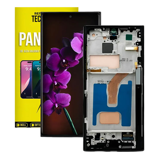 Pantalla compatible con Samsung Galaxy S22 Ultra con Marco