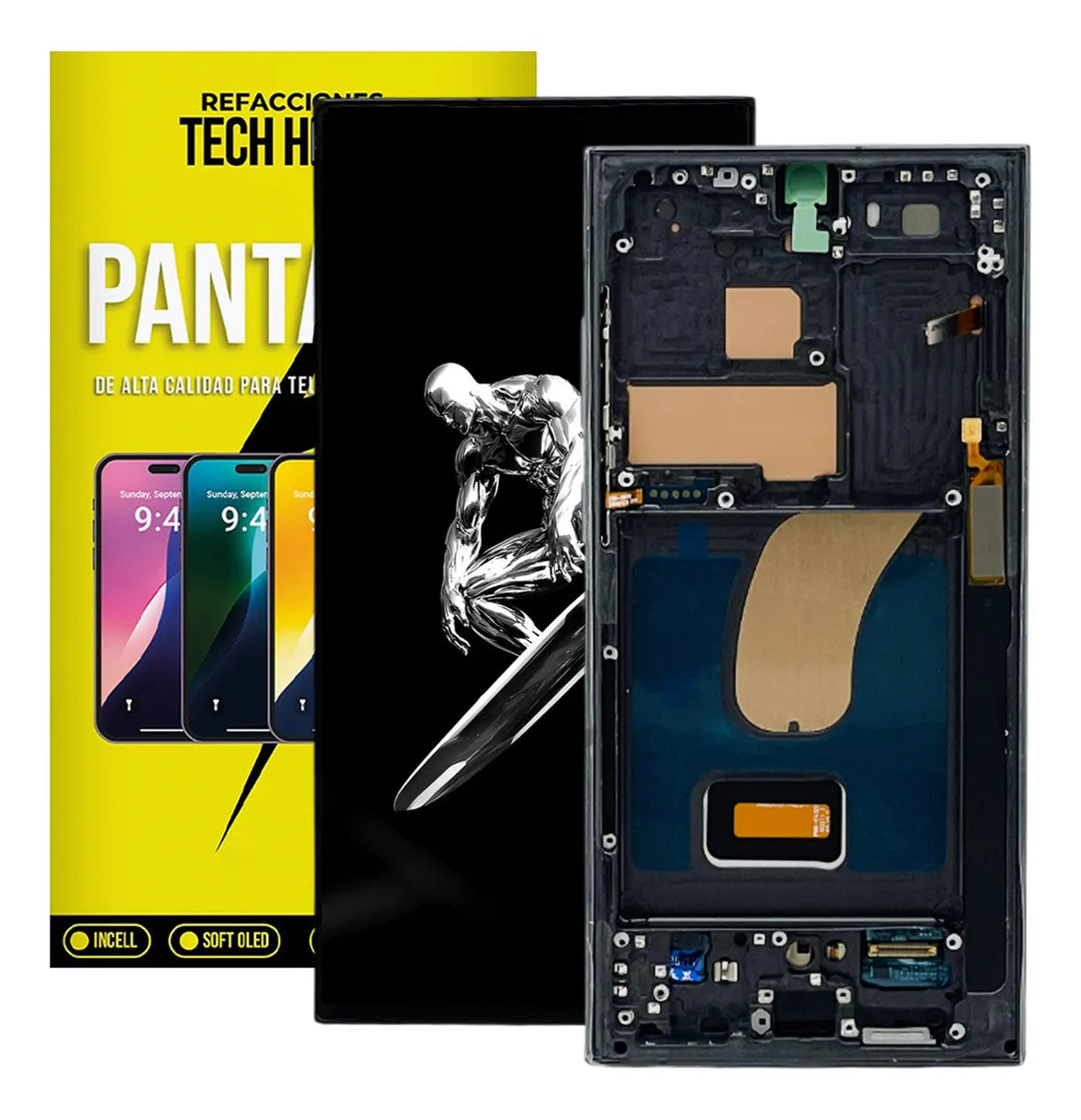 Pantalla con Marco compatible con Samsung S23 Ultra